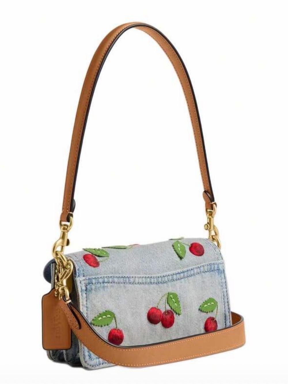 🍒 COACH Tabby Shoulder Bag 20 with Cherry Embroidery 🍒 - Picture 2 of 9